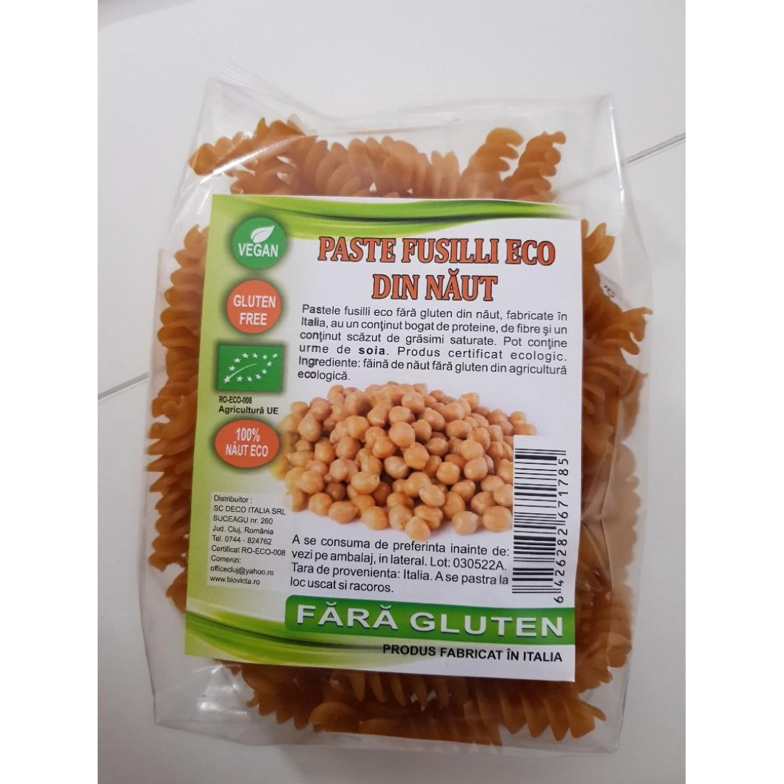 Bio Fusilli Din Naut G Fara Gluten Deco